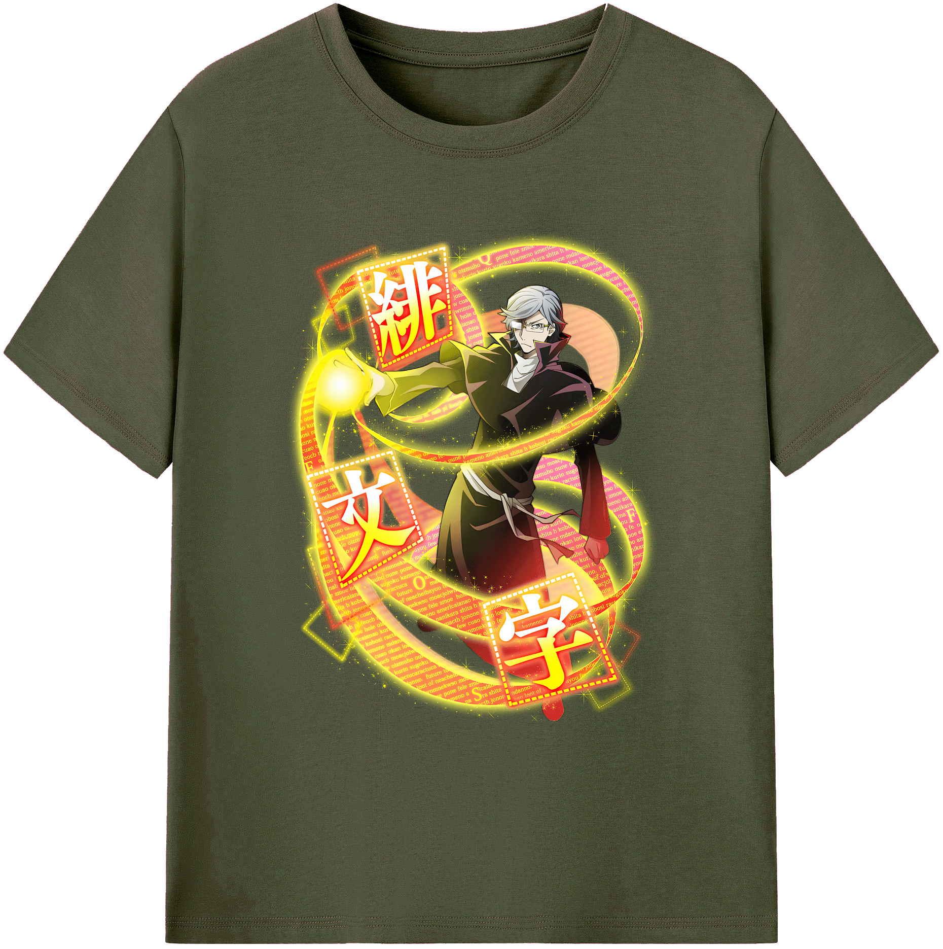 （画像用） 文豪ストレイドッグス Bungo Stray Dogs 綿100％ メンズ半袖Tシャツ｜肌触りやわらか＆通気性